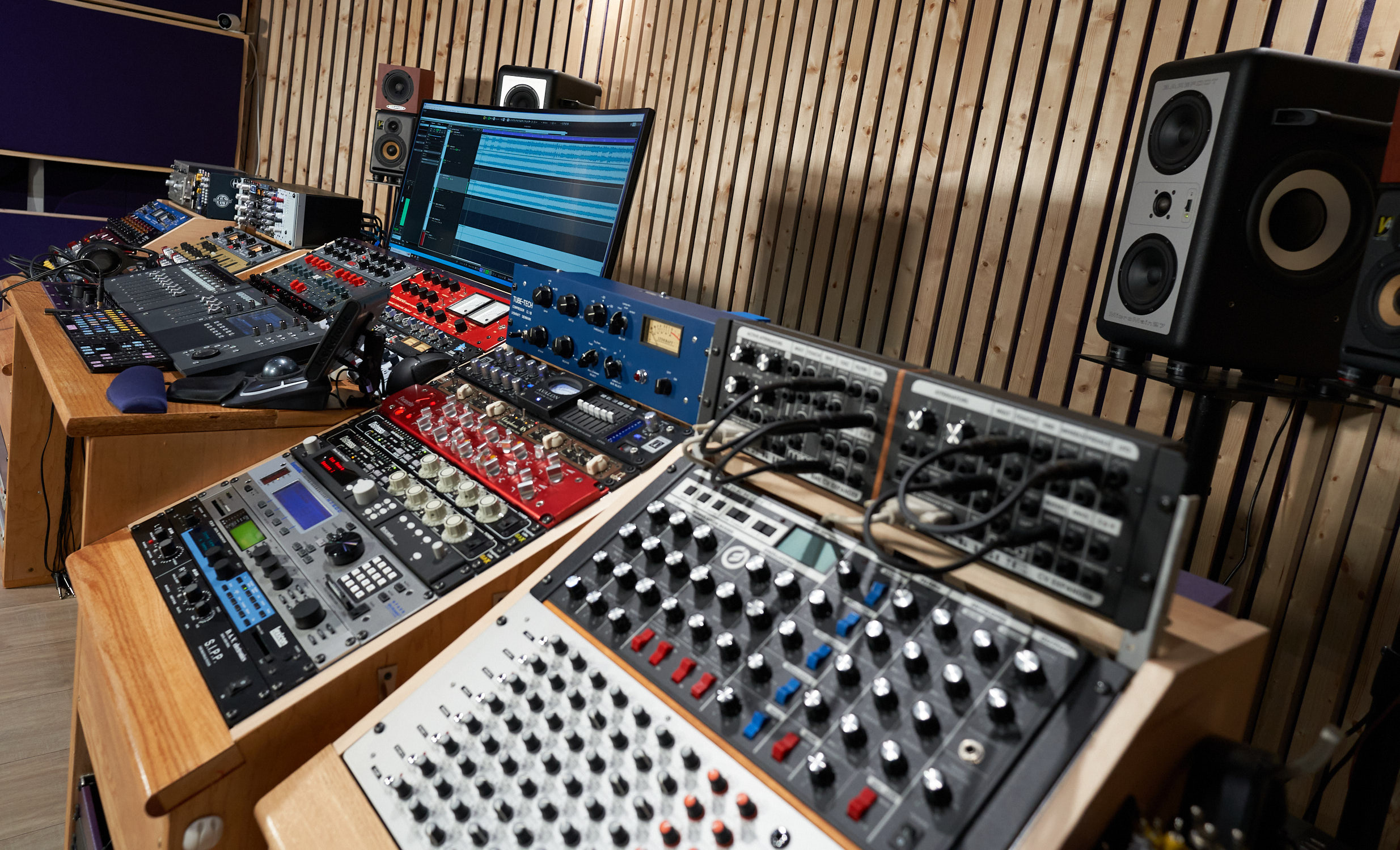 Photo of mastering and mixing equipment